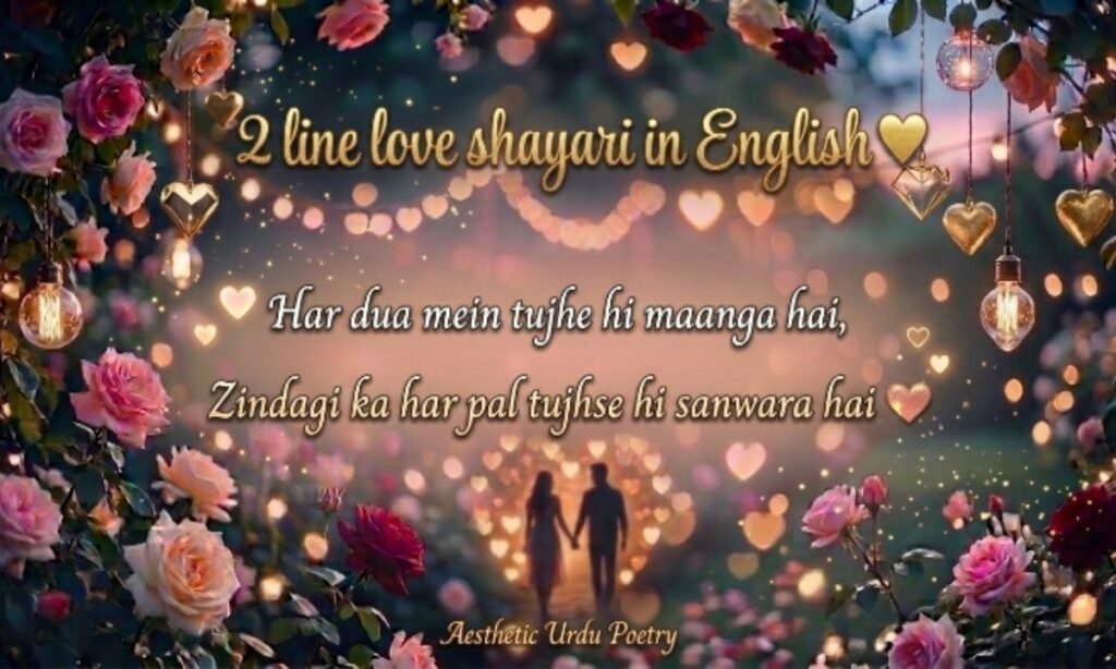2 line love shayari in English