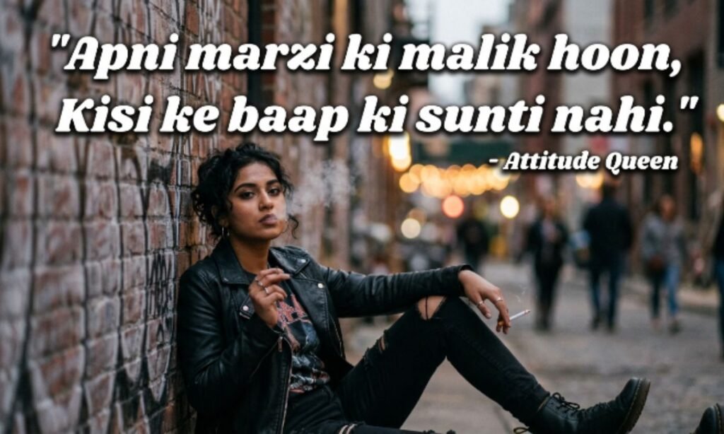 Attitude shayari for girls in hindi english