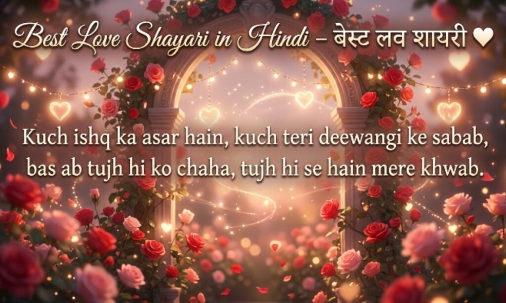 Best Love Shayari in Hindi – बेस्ट लव शायरी ❤️