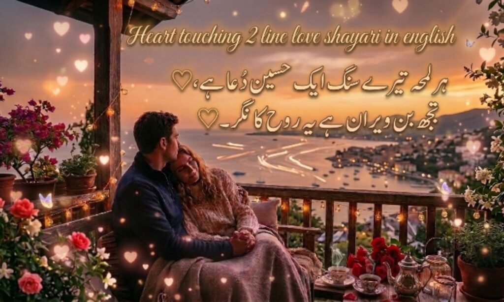 Heart touching 2 line love shayari in english_ 