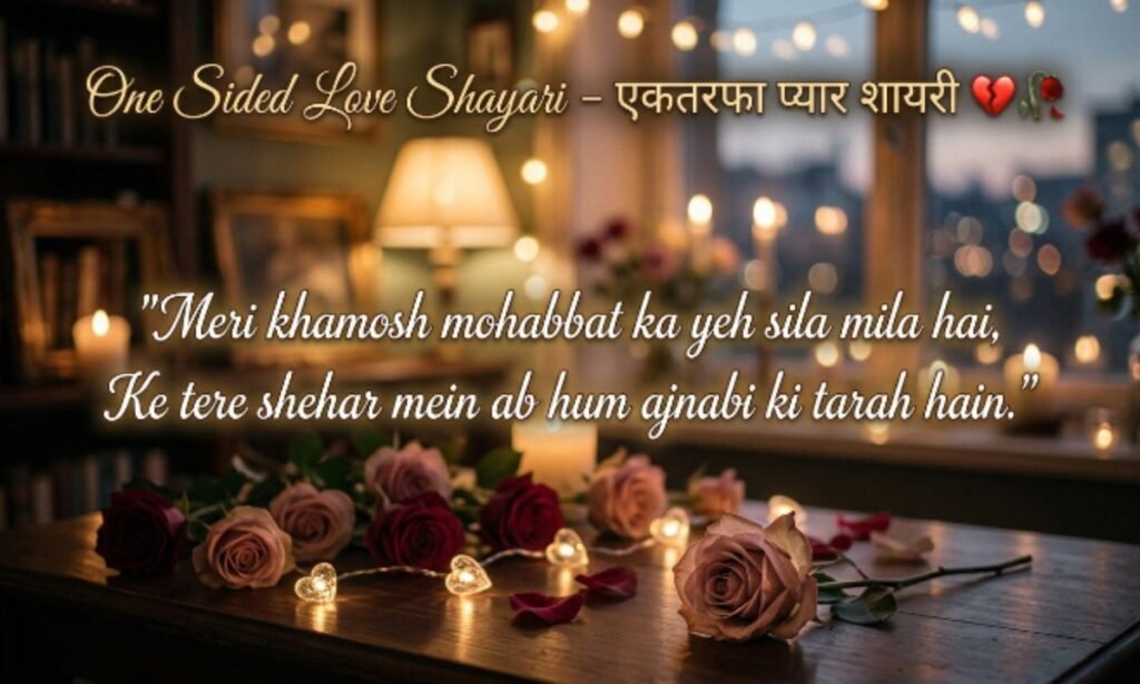 One Sided Love Shayari – एकतरफा प्यार शायरी 💔🥀