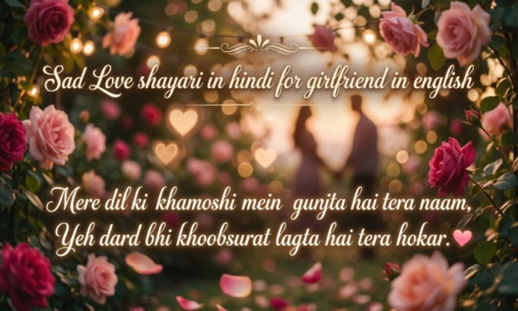Sad Love shayari in hindi for girlfriend in english_