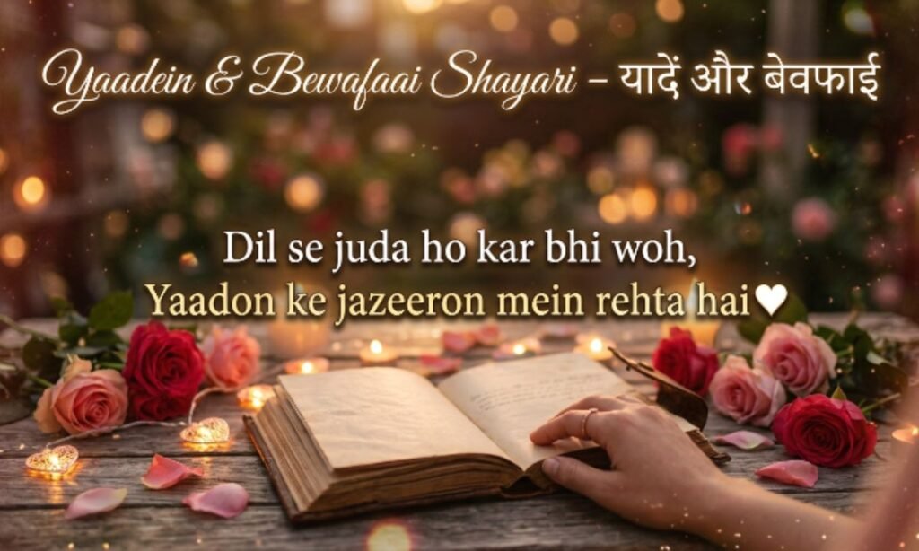 Yaadein & Bewafaai Shayari – यादें और बेवफाई