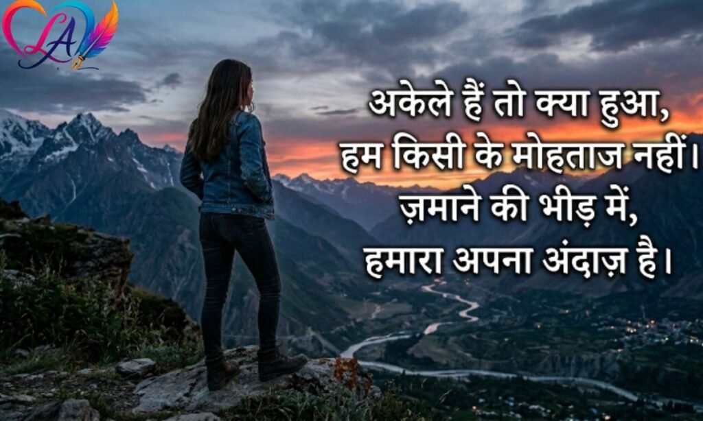 Alone shayari on life