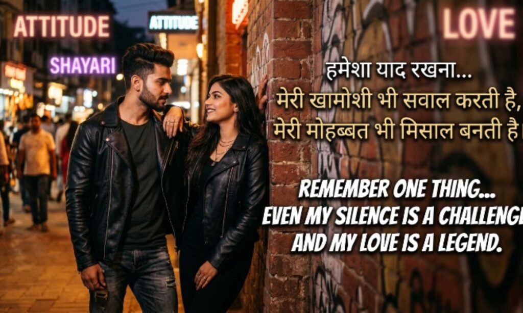 Attitude love shayari in hindi english
