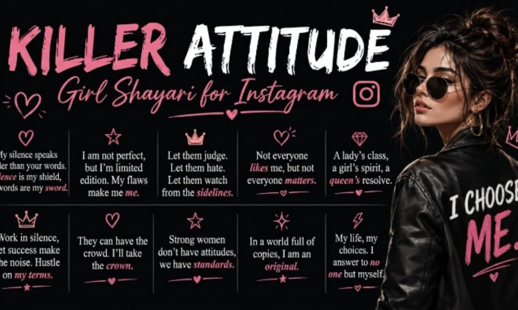 Killer attitude girl shayari for Instagram