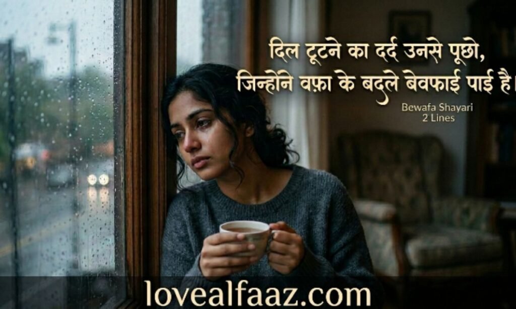बेवफा शायरी दिल टूटने वाली 2 line