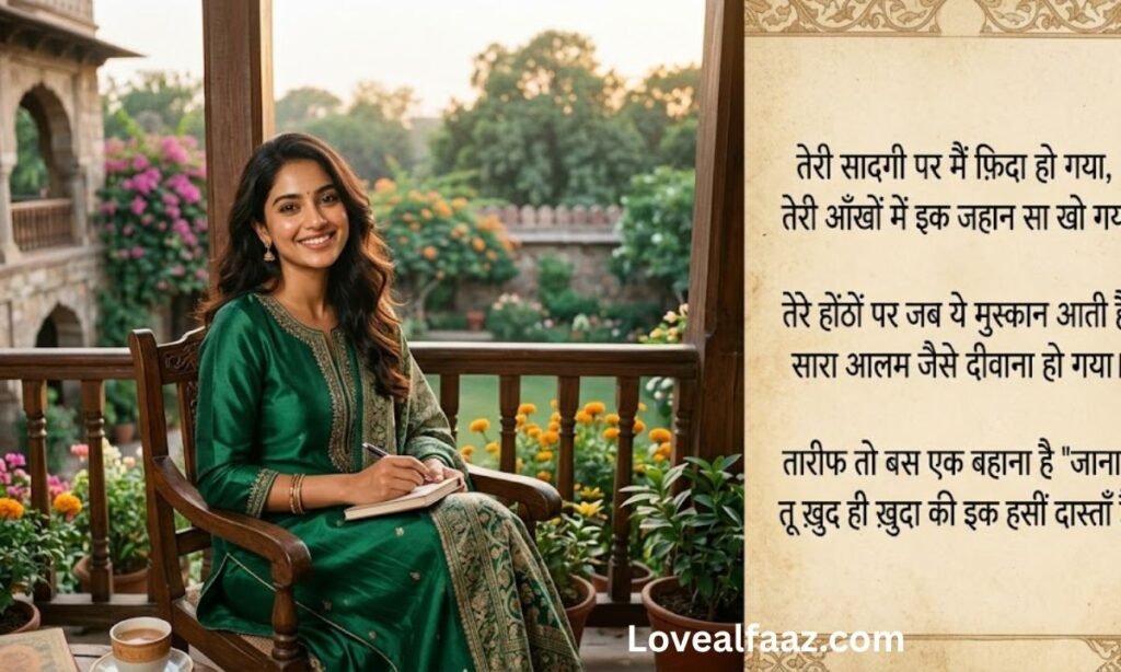 1खूबसूरत लड़की की तारीफ पर शायरी