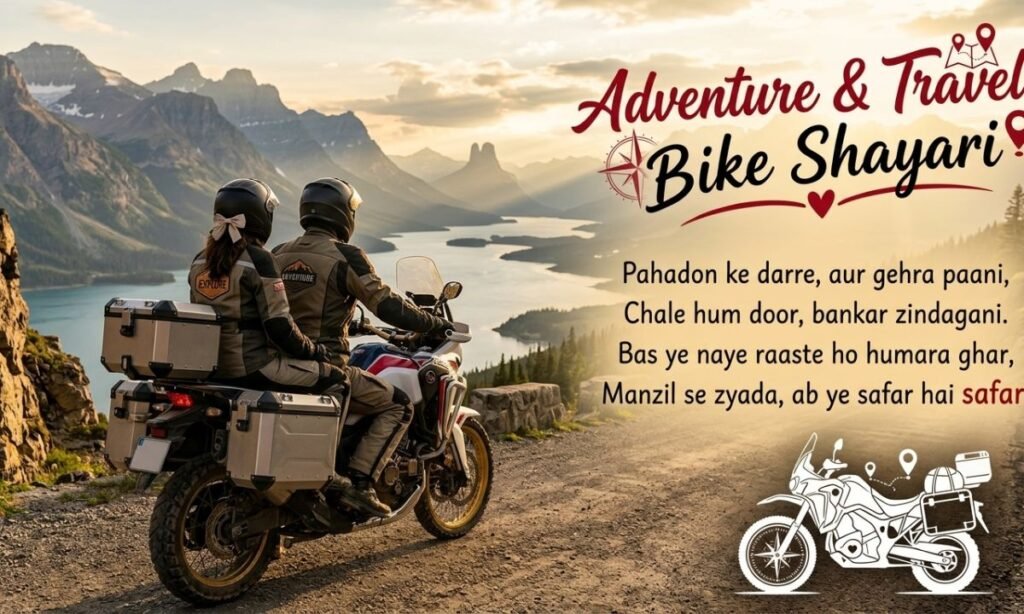 Adventure & Travel Shayari on Bike