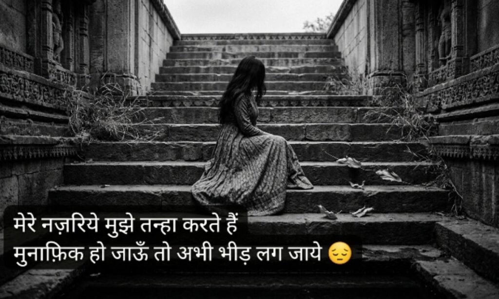 Alone Shayari 2 Lines in Hindi 🍁