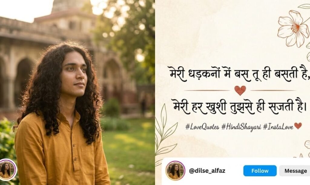 Instagram bio shayari in hindi love