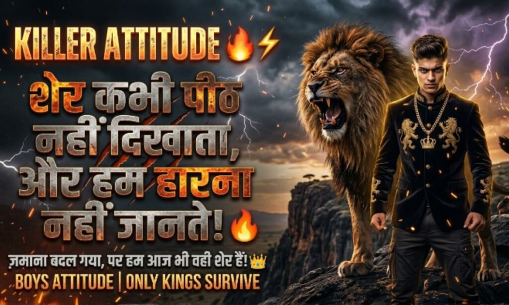 Killer Attitude Shayari for Boys 🔥⚡