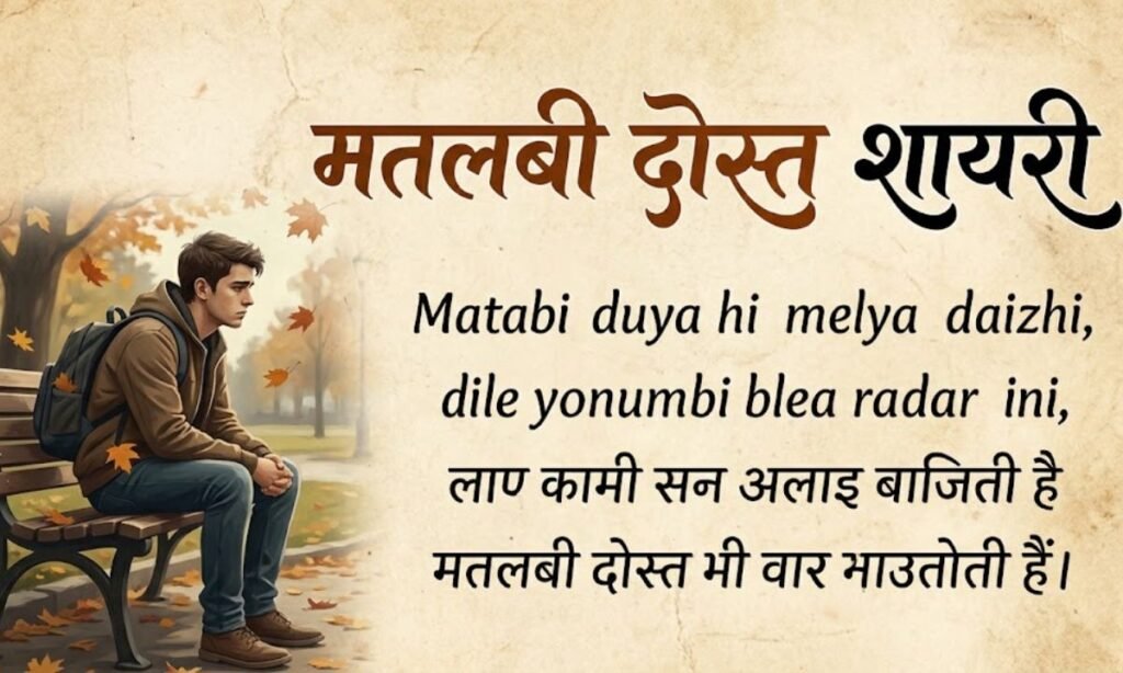 Matlabi Dost Shayari in Hindi