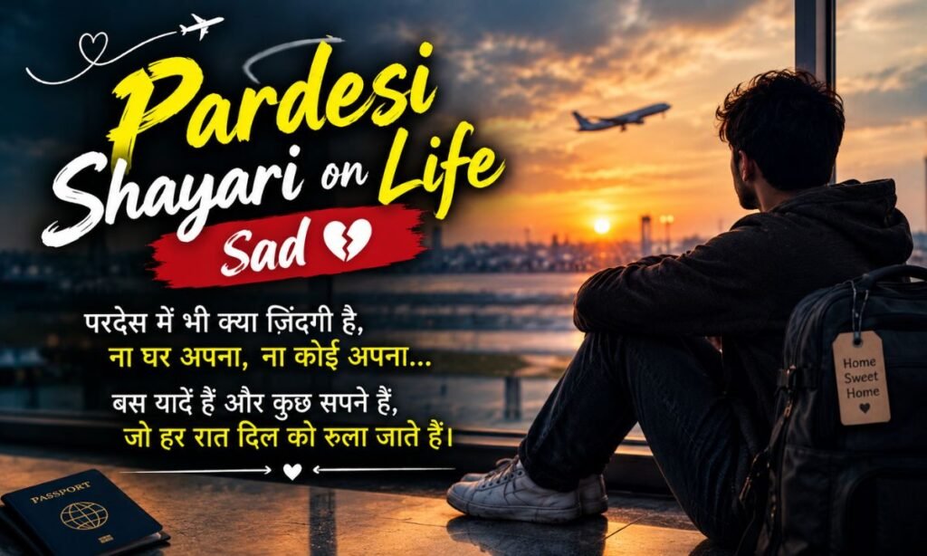 Pardesi Shayari on Life Sad