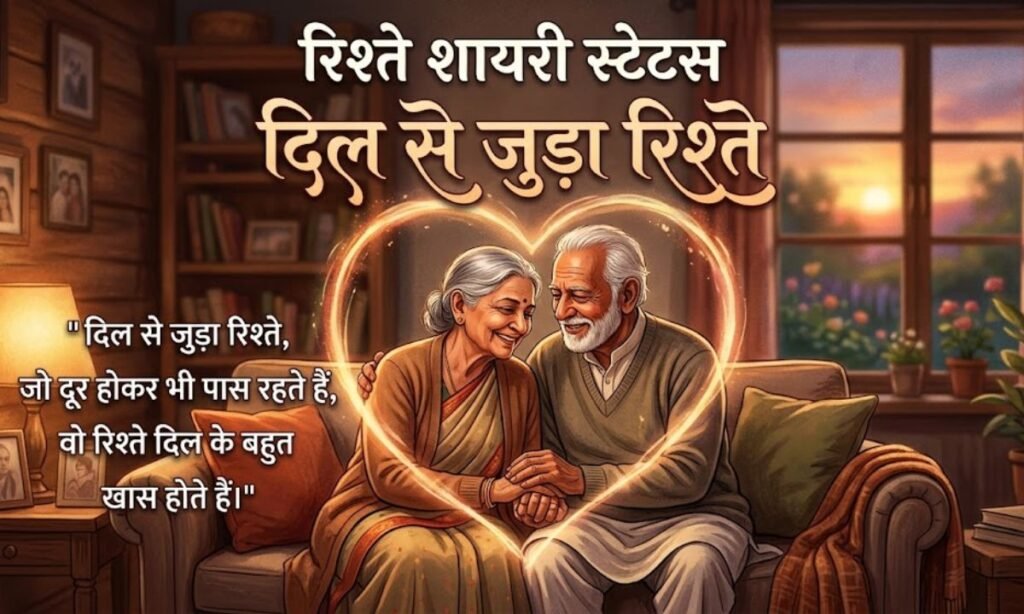 Riste Shayari Status in Hindi Dil Se Juda Rishte make a image