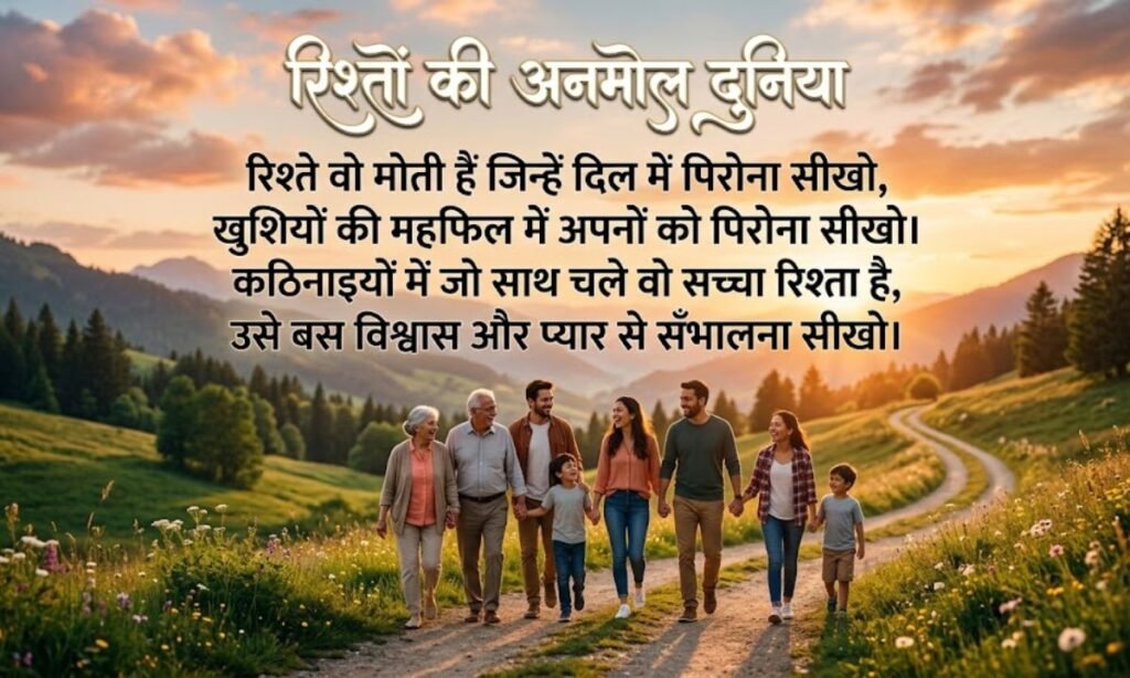 Riste Shayari Status in Hindi Motivational Aur Inspiring Rishton 