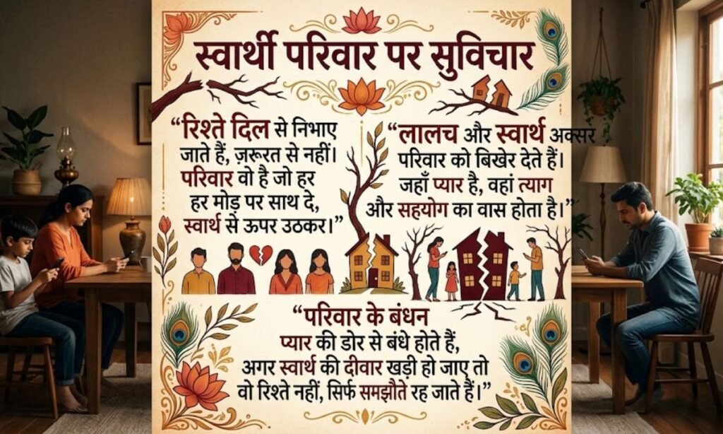 Selfish Family Quotes in Hindi