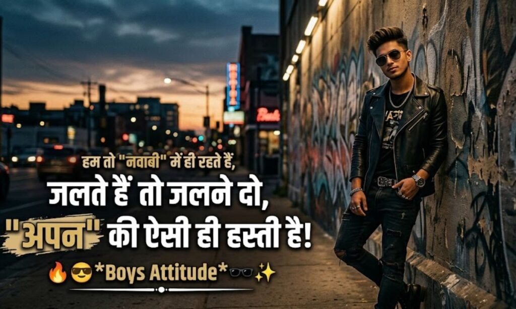 Stylish Attitude Shayari for Boys in Hindi 🕶️😎 (1)