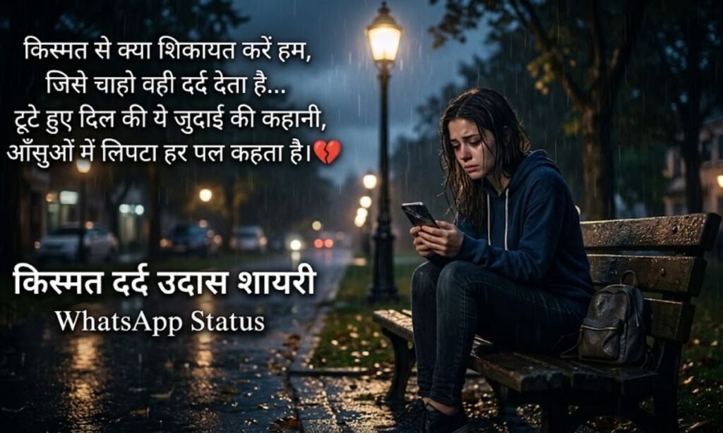 Whatsapp Status Kismat Dard Sad Shayari m