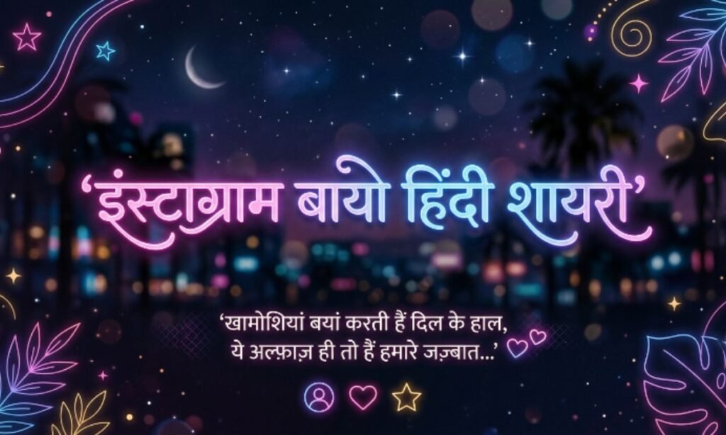 इंस्टाग्राम बायो हिंदी शायरी