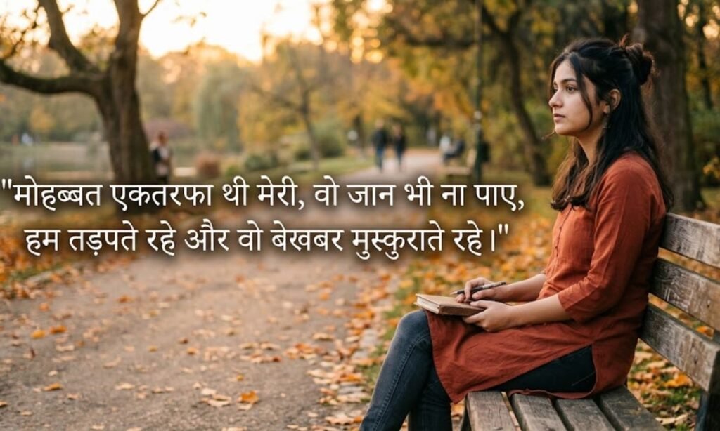 एकतरफा प्यार शायरी २ लाइन m