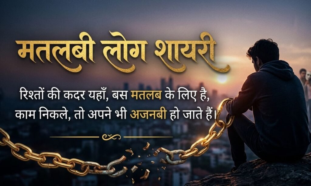 मतलबी लोग शायरी फोटो