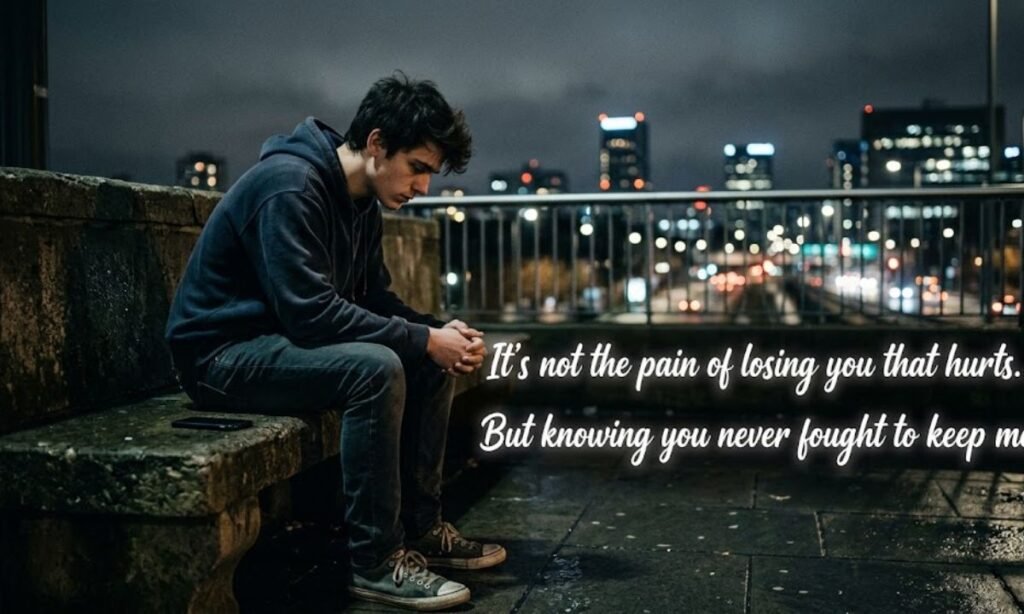 💔 2 Line Heart Broken Shayari in English for Boys