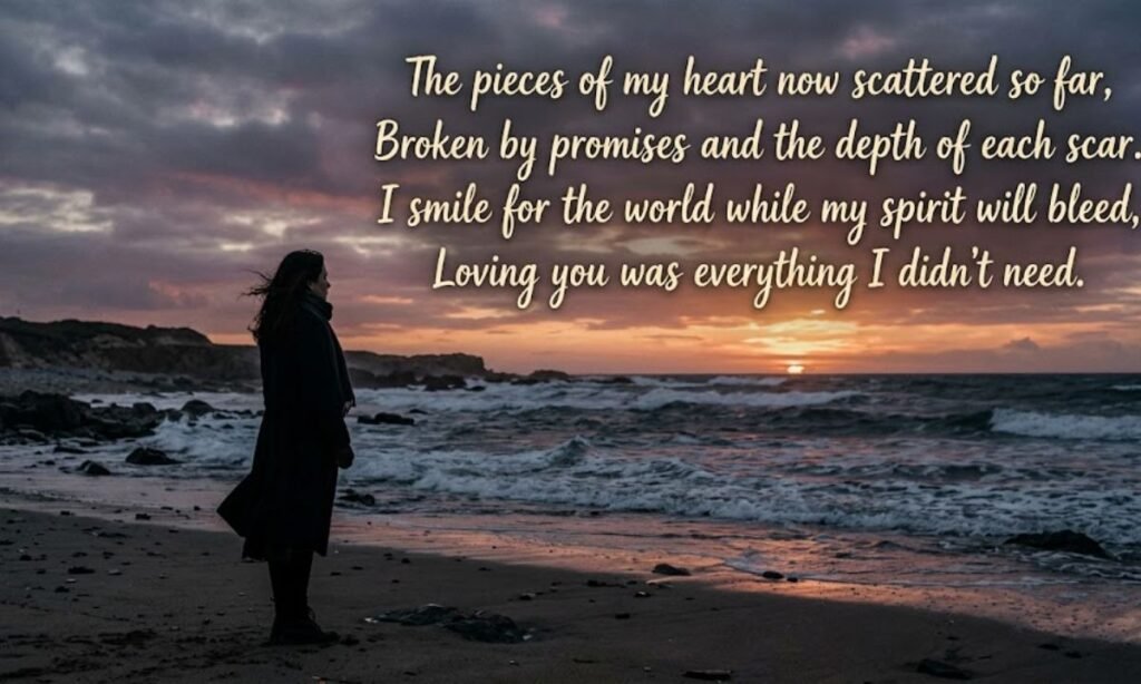 💔 4 Line Heart Broken Shayari in English