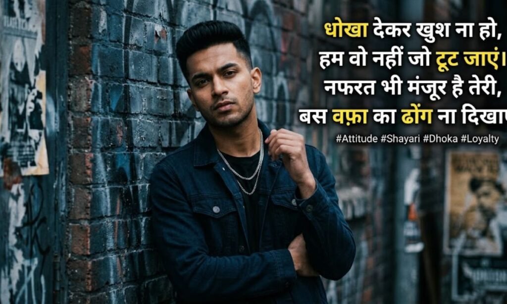 Dhoka shayari attitude