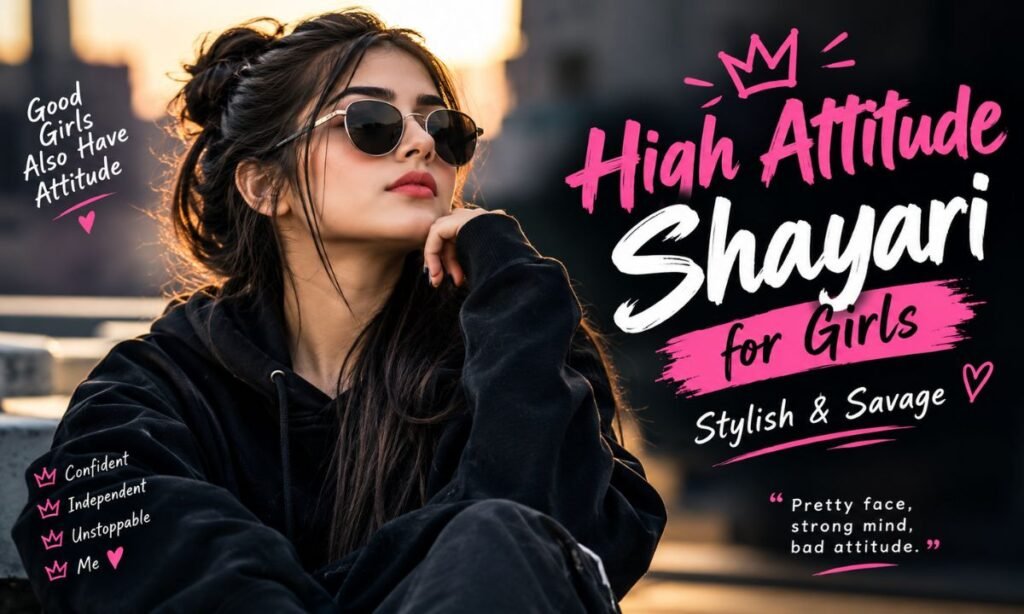 _High Attitude Shayari for Girls Stylish & Savage