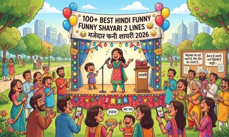 100+ Best Hindi Funny Shayari 2 Lines मजेदार फनी शायरी 2026 