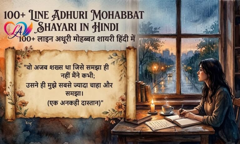 100+2 Line Adhuri Mohabbat Shayari in Hindi