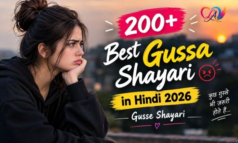 200+ Best Gussa Shayari in Hindi 2026 Gusse Shayari