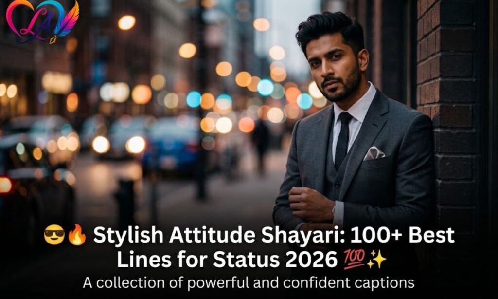😎🔥 Stylish Attitude Shayari 100+ Best Lines for Status 2026 💯✨